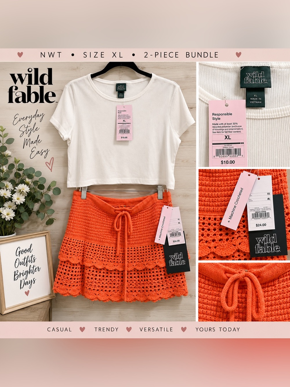 🧡 Wild Fable NWT 2-Piece Bundle – Size XL